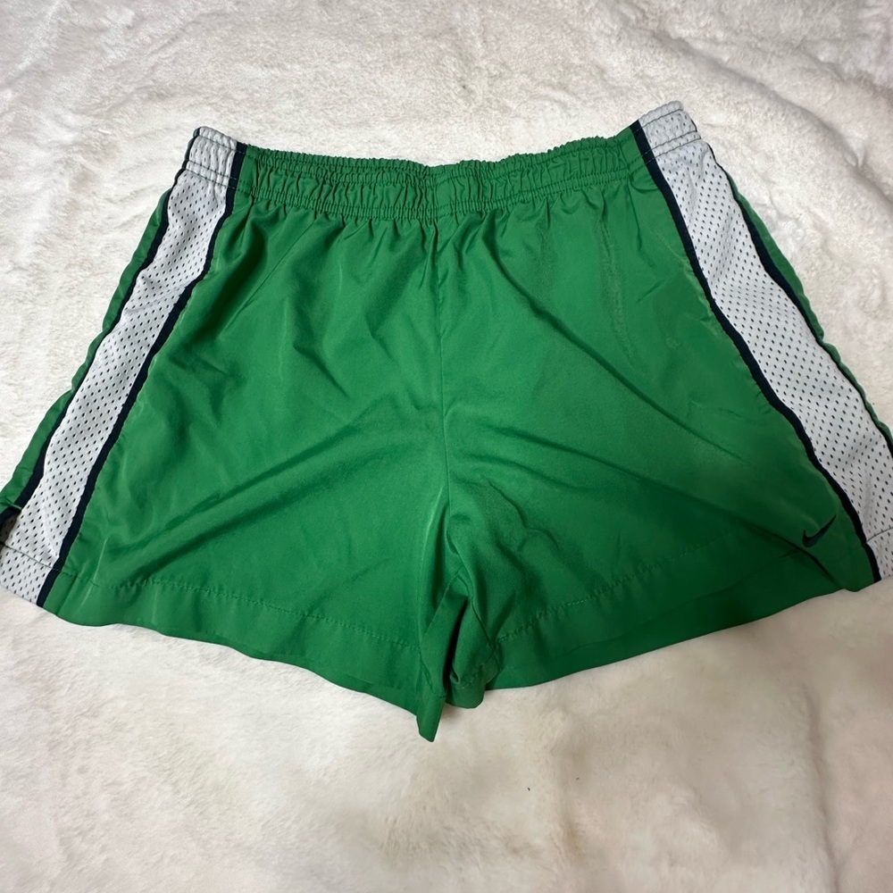 Nike Green and White Athletic Shorts